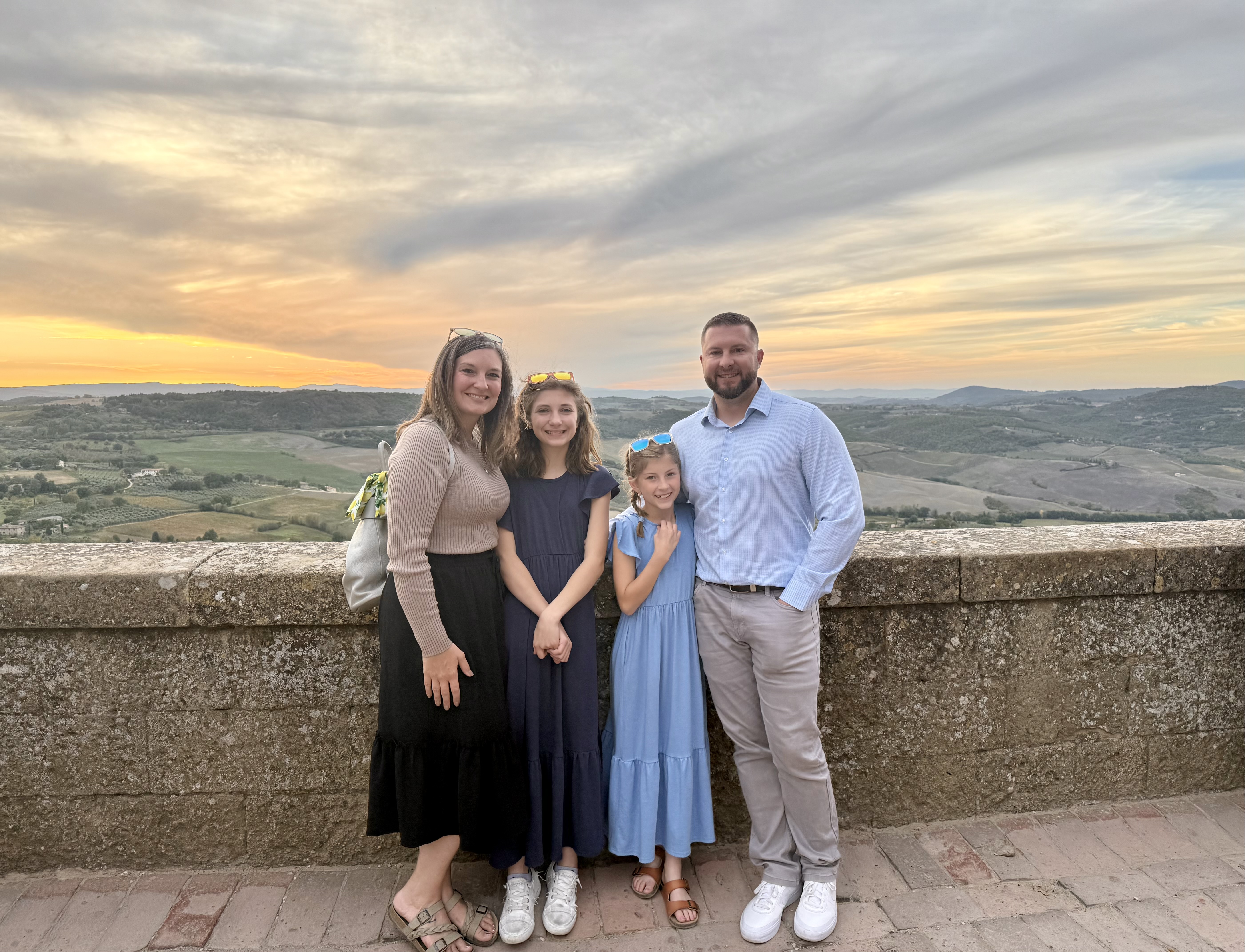 Zac Greenier with his family
